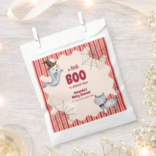 A Little Boo Ghost Cat Fall Autumn Baby Shower Favour Bag
