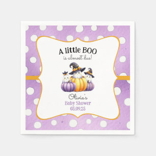 A Little Boo Ghost Halloween Baby Shower Napkin
