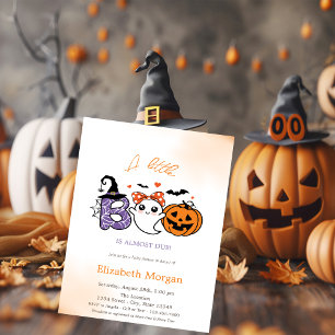 A Little Boo Ghost Pumpkins Halloween Invitation