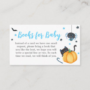 A Little Boo Halloween Baby Shower Books for Baby Enclosure Card