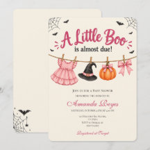 A Little Boo Halloween Baby Shower Invitation
