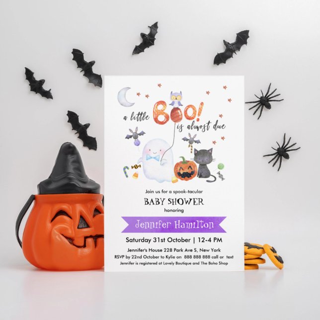 A Little Boo Halloween Baby Shower Invitation (Creator Uploaded)