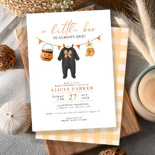 A little boo Halloween baby shower Invitation