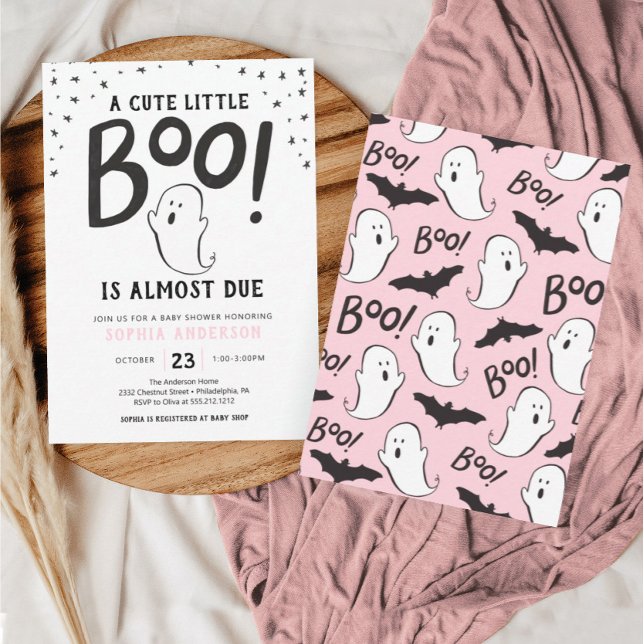 A Little Boo Halloween Baby Shower Invitation (Creator Uploaded)