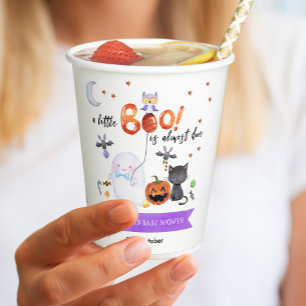 A Little Boo Halloween Baby Shower Paper Cups