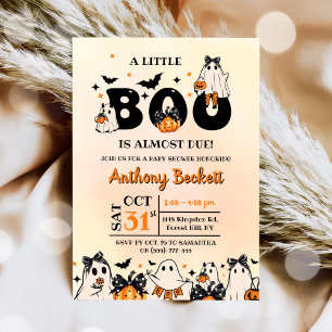 A Little Boo Halloween Baby Shower Party Invitation