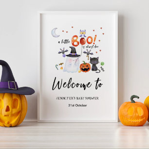 A Little Boo Halloween Baby Shower Welcome Sign