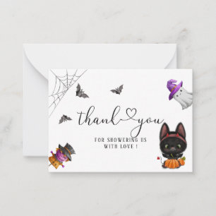 A Little Boo Halloween Black Cat Card