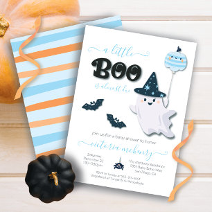 A little Boo Halloween Boy Baby Shower Invitation