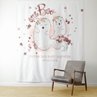 A Little Boo Halloween Girl Baby Shower Backdrop