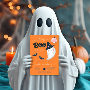 A little Boo Halloween Girl Baby Shower Invitation