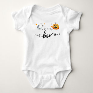 A Little Boo Halloween Pumpkin Fall Baby Bodysuit