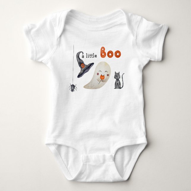 A little Boo is almost due Baby shower Baby Bodysuit (Front)