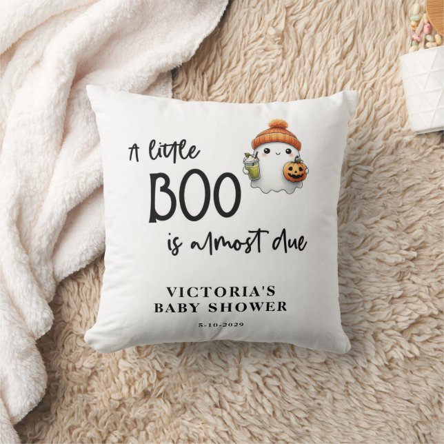 A little Boo is almost Due Baby Shower Cushion (Blanket)