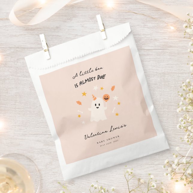 A Little Boo Is Almost Due Baby Shower  Favour Bag (Clipped)