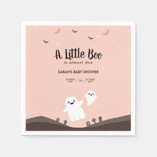 A Little Boo Is Almost Due Baby Shower Ghost Napkin