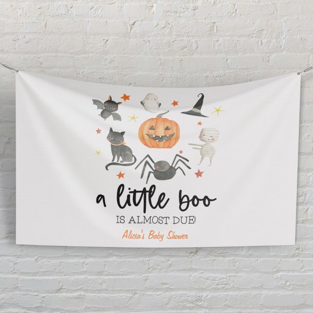 A Little Boo Is Almost Due! Baby Shower Halloween Banner (Creator Uploaded)