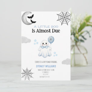 A LITTLE BOO IS ALMOST DUE BABY SHOWER HALLOWEEN INVITATION