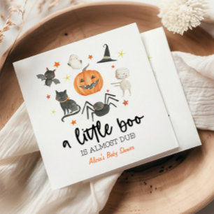 A Little Boo Is Almost Due! Baby Shower Halloween Napkin