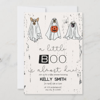 A Little Boo is Almost Due Baby Shower Invitation