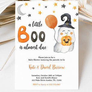 A Little Boo is Almost Due Baby Shower Invitation