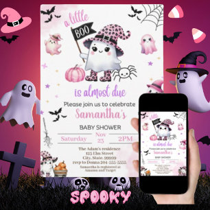 A Little Boo is Almost Due Baby Shower    Invitation