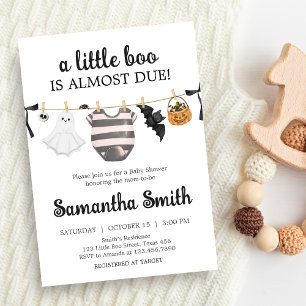 A Little Boo Is almost Due Baby Shower Invitation
