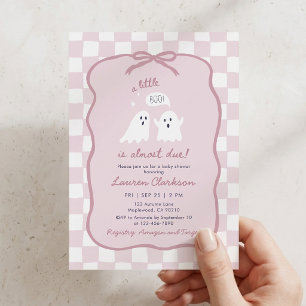 A Little Boo Is Almost Due Baby Shower Invitation