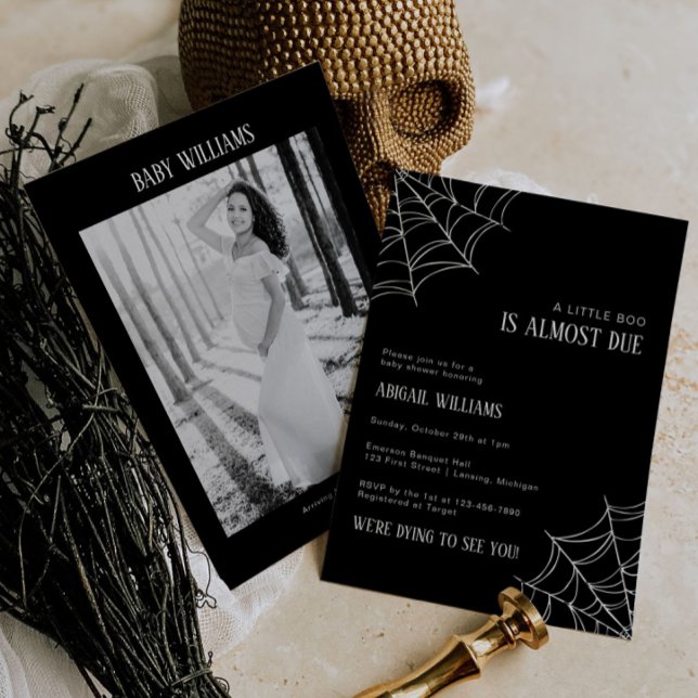 A Little Boo is Almost Due Baby Shower Invitation (Creator Uploaded)