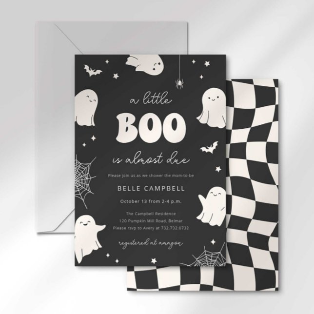 A Little Boo is Almost Due Baby Shower Invitation (Creator Uploaded)
