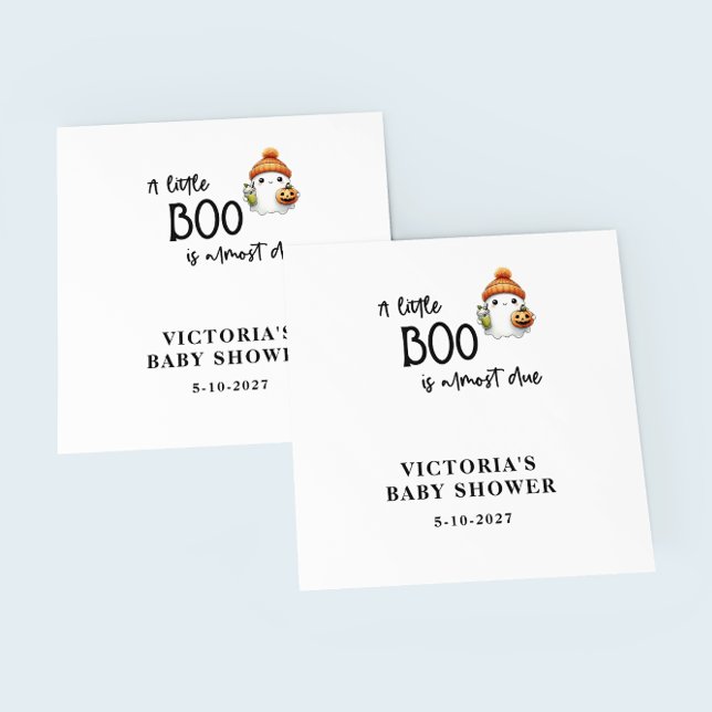 A little Boo is almost Due Baby Shower Napkin (Creator Uploaded)
