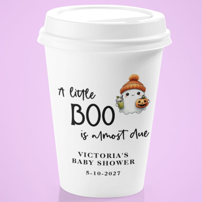 A little Boo is almost Due Baby Shower Paper Cups (Creator Uploaded)