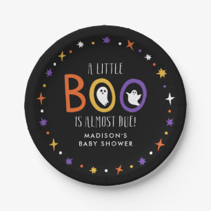A Little Boo is Almost Due Baby Shower Paper Plate