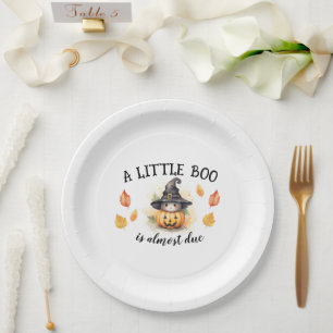 A Little Boo is Almost Due Baby Shower Table Decor Paper Plate