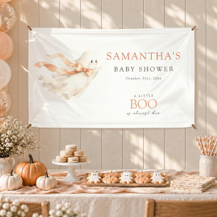 A Little Boo Is Almost Due Baby Shower Welcome  Banner