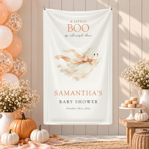 A Little Boo Is Almost Due Baby Shower Welcome  Banner