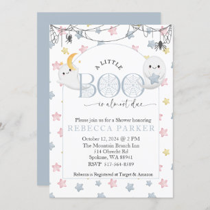 A Little Boo is almost due Boy Baby Shower Invitation