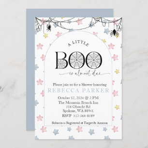A Little Boo is almost due Boy Baby Shower Invitation