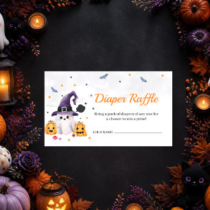 A Little Boo Is Almost Due Diaper Raffle Card