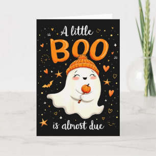 A Little Boo Is Almost Due Expecting Mum Halloween Card