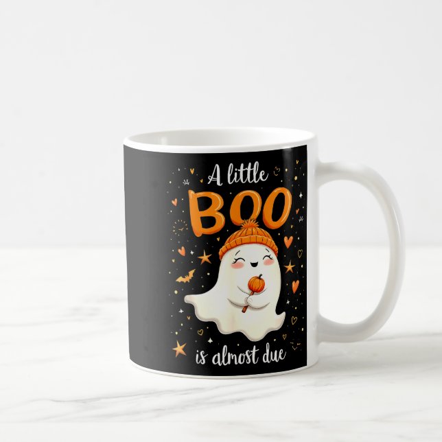A Little Boo Is Almost Due Expecting Mum Halloween Coffee Mug (Right)