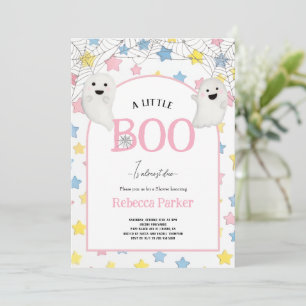 A Little Boo is almost due Girl Baby Shower Party Invitation