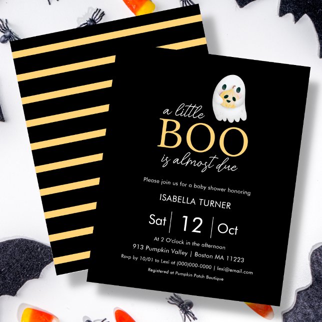 A Little Boo is Almost Due | Halloween Baby Shower (Creator Uploaded)