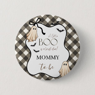 A Little Boo Is Almost Due Halloween Baby Shower 6 Cm Round Badge