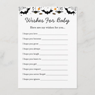 A Little Boo Is Almost Due Halloween Baby Shower Enclosure Card