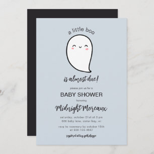 A Little Boo Is Almost Due Halloween Baby Shower I Invitation