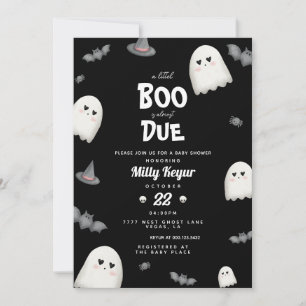 A Little Boo is Almost Due Halloween Baby Shower Invitation