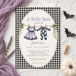 A Little Boo is almost due halloween baby shower Invitation