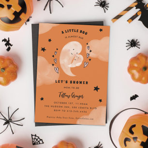 A Little Boo Is Almost Due Halloween Baby Shower Invitation