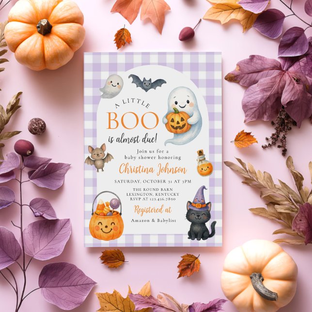 A Little Boo is Almost Due Halloween Baby Shower Invitation (Creator Uploaded)